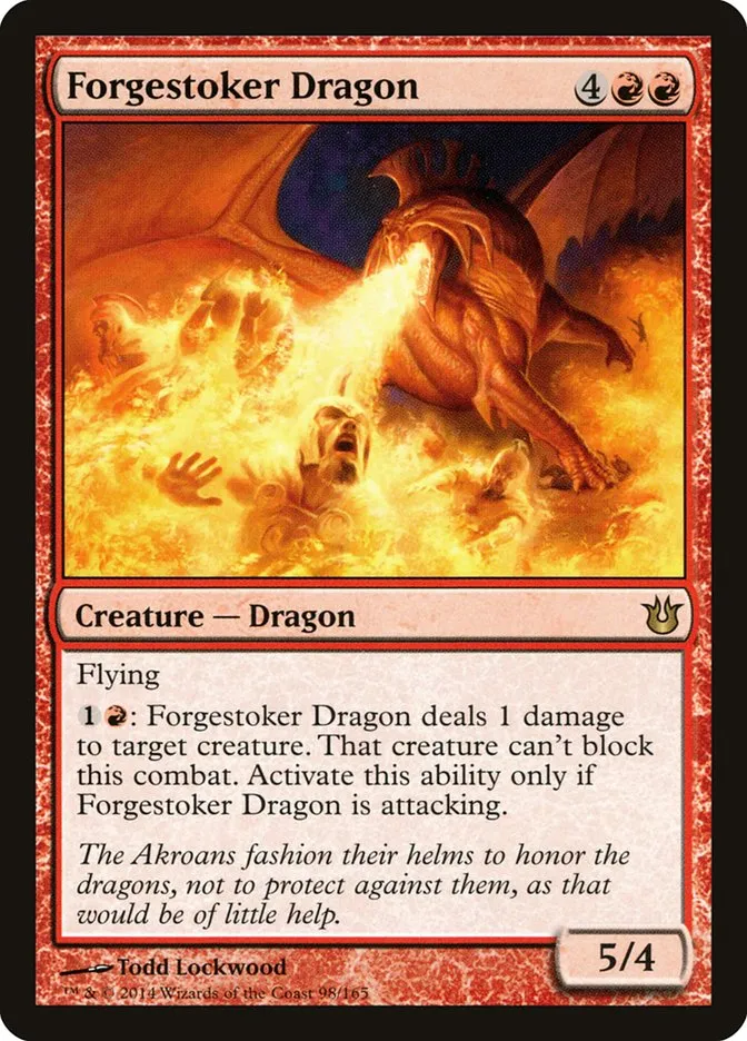 2014 Born of the Gods Forgestoker Dragon rare #98 unlisted card image