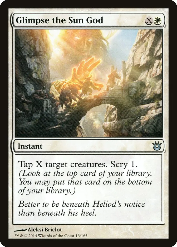 2014 Born of the Gods Glimpse the Sun God uncommon #13 unlisted card image