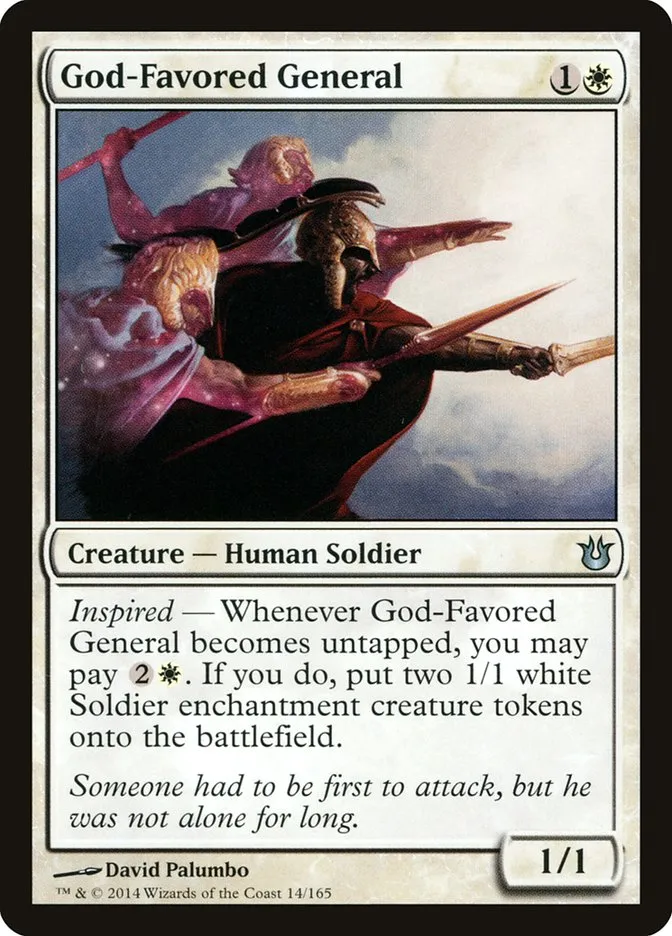 2014 Born of the Gods God-Favored General uncommon #14 unlisted card image
