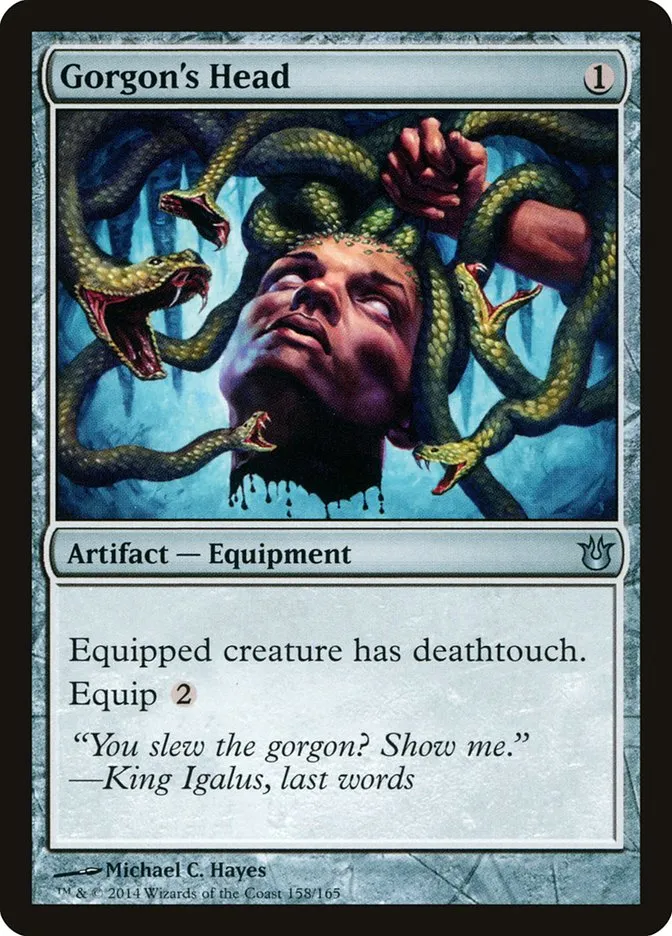 2014 Born of the Gods Gorgon's Head uncommon #158 unlisted card image