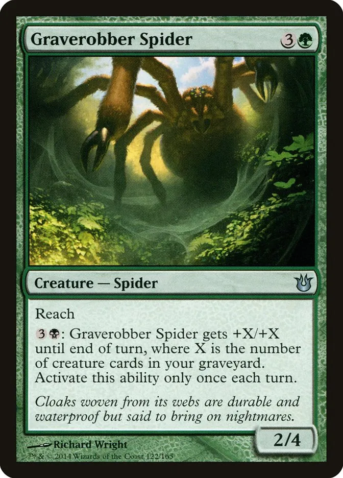 2014 Born of the Gods Graverobber Spider uncommon #122 unlisted card image