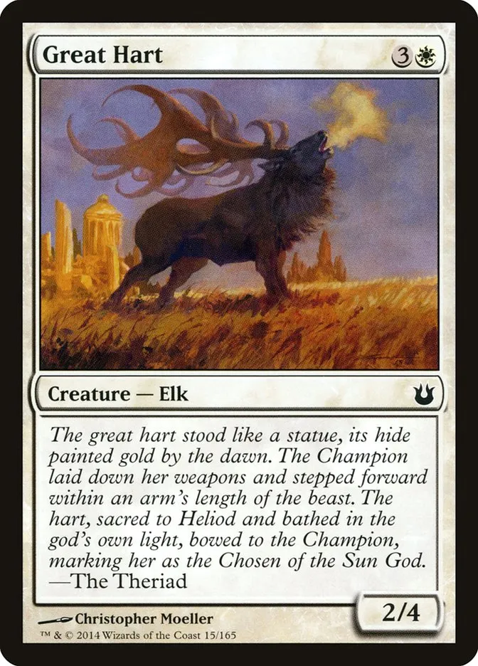 2014 Born of the Gods Great Hart common #15 unlisted card image