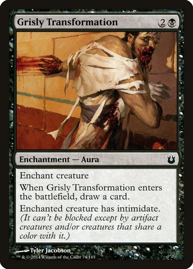 2014 Born of the Gods Grisly Transformation common #74 unlisted card image