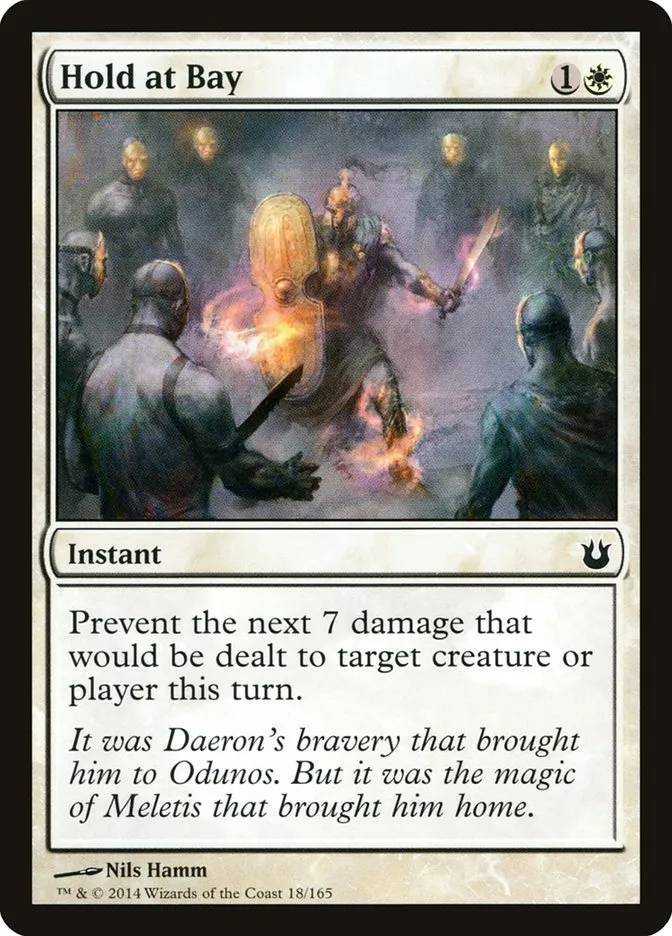 2014 Born of the Gods Hold at Bay common #18 unlisted card image
