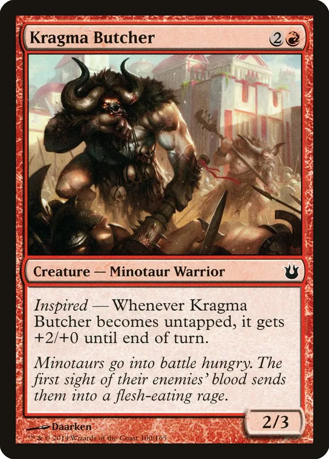 2014 Born of the Gods Kragma Butcher common #100 unlisted card image