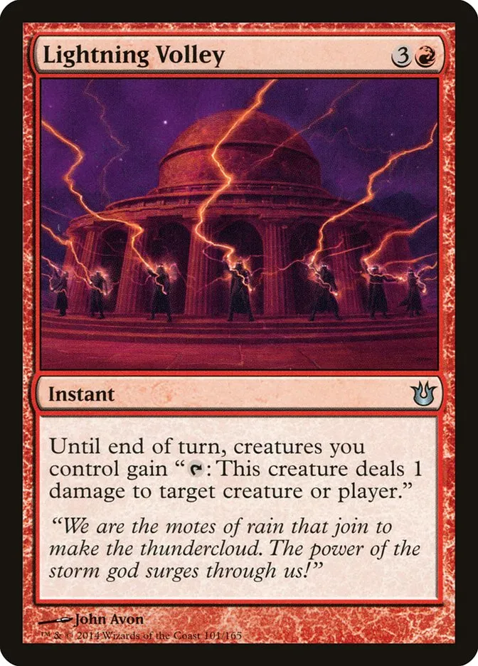 2014 Born of the Gods Lightning Volley uncommon #101 unlisted card image