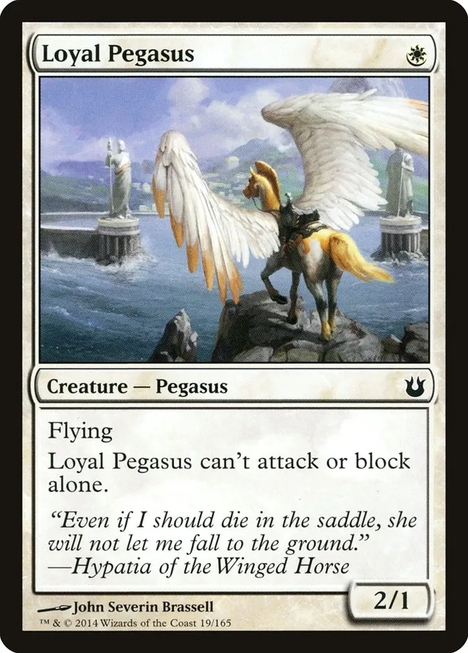 2014 Born of the Gods Loyal Pegasus common #19 unlisted card image