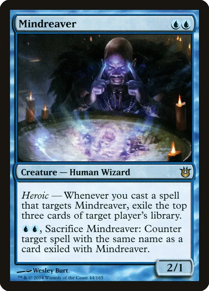 2014 Born of the Gods Mindreaver rare #44 unlisted card image
