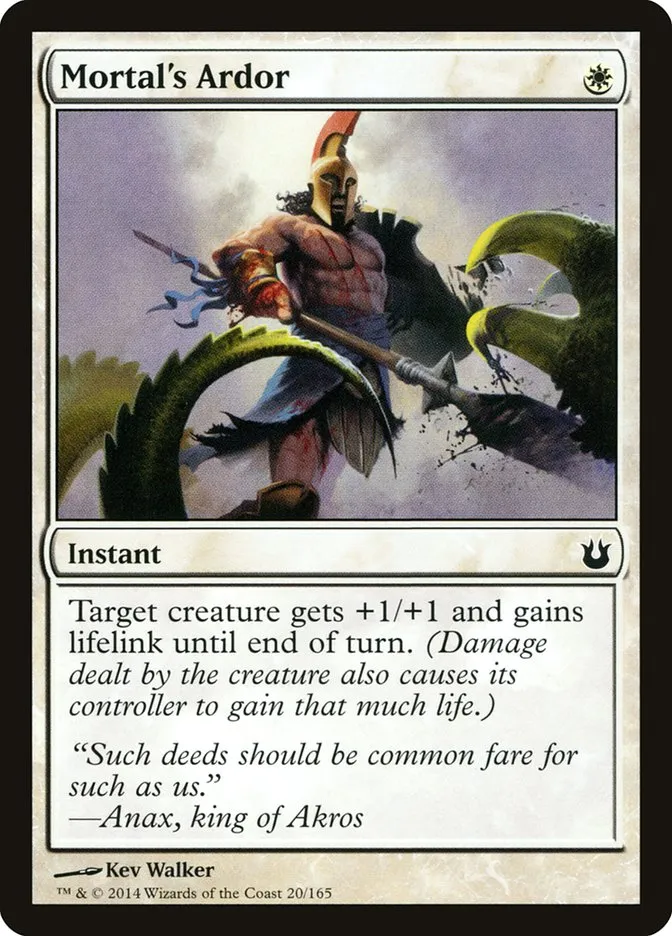 2014 Born of the Gods Mortal's Ardor common #20 unlisted card image