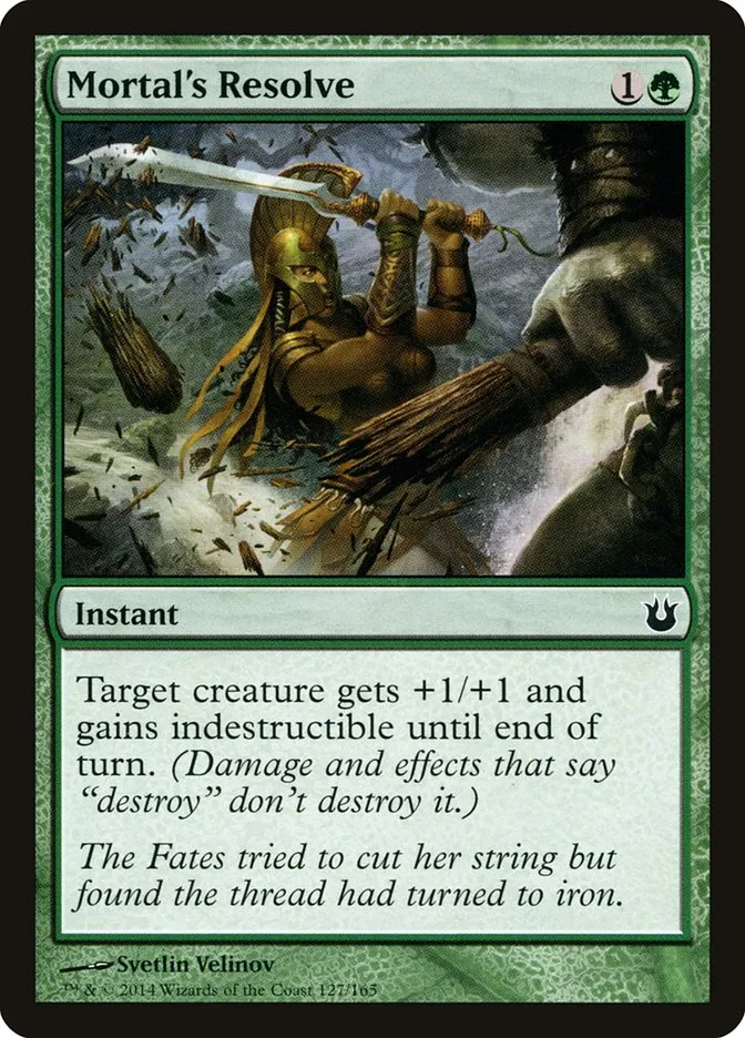 2014 Born of the Gods Mortal's Resolve common #127 unlisted card image