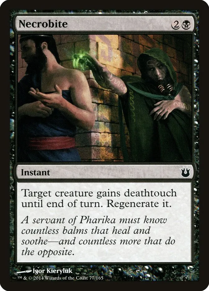 2014 Born of the Gods Necrobite common #77 unlisted card image