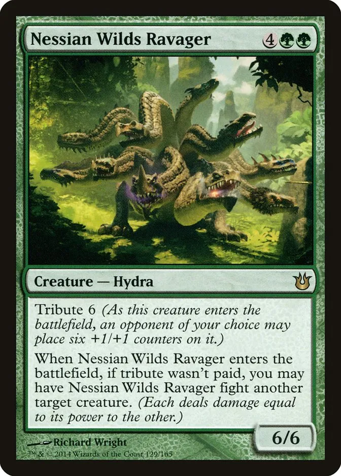 2014 Born of the Gods Nessian Wilds Ravager rare #129 unlisted card image