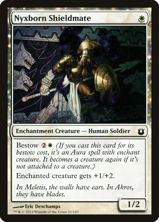 2014 Born of the Gods Nyxborn Shieldmate common #21 unlisted card image