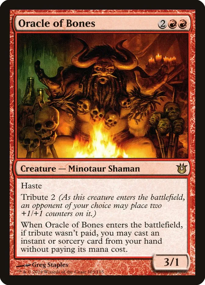 2014 Born of the Gods Oracle of Bones rare #103 unlisted card image