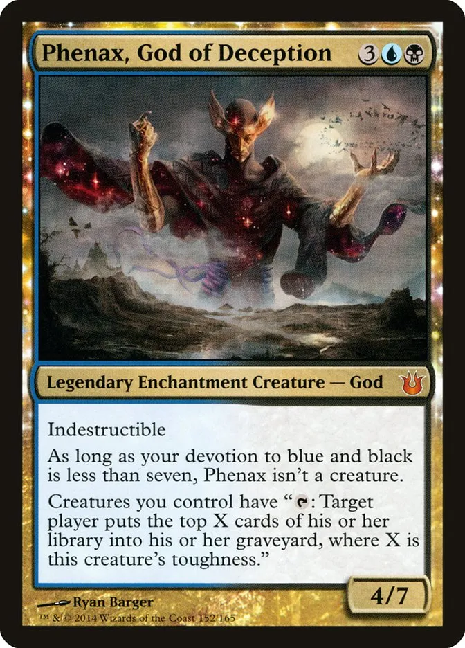 2014 Born of the Gods Phenax, God of Deception mythic #152 unlisted card image