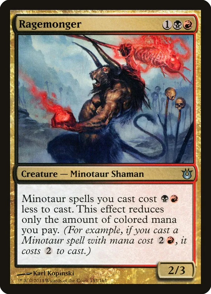 2014 Born of the Gods Ragemonger uncommon #153 unlisted card image