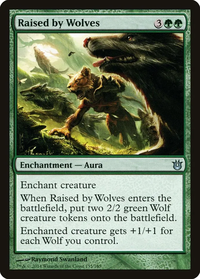 2014 Born of the Gods Raised by Wolves uncommon #135 unlisted card image