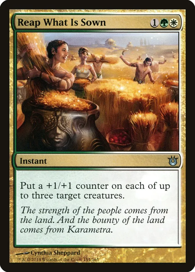2014 Born of the Gods Reap What Is Sown uncommon #154 unlisted card image