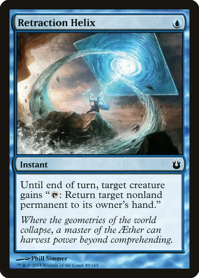 2014 Born of the Gods Retraction Helix common #49 unlisted card image