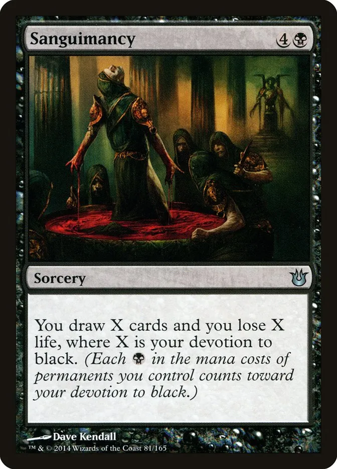 2014 Born of the Gods Sanguimancy uncommon #81 unlisted card image