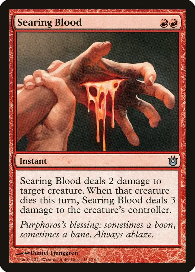 2014 Born of the Gods Searing Blood uncommon #111 unlisted card image