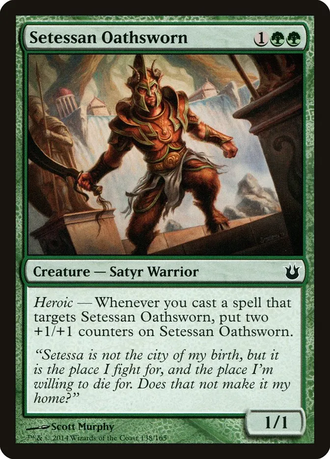 2014 Born of the Gods Setessan Oathsworn common #138 unlisted card image