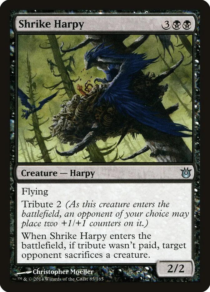 2014 Born of the Gods Shrike Harpy uncommon #83 unlisted card image