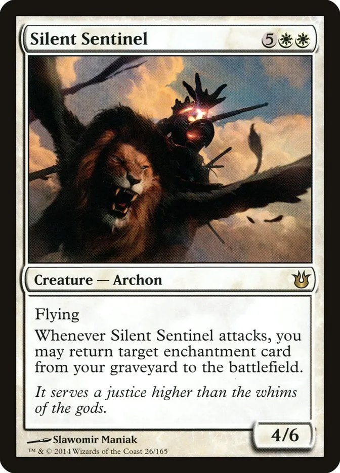 2014 Born of the Gods Silent Sentinel rare #26 unlisted card image