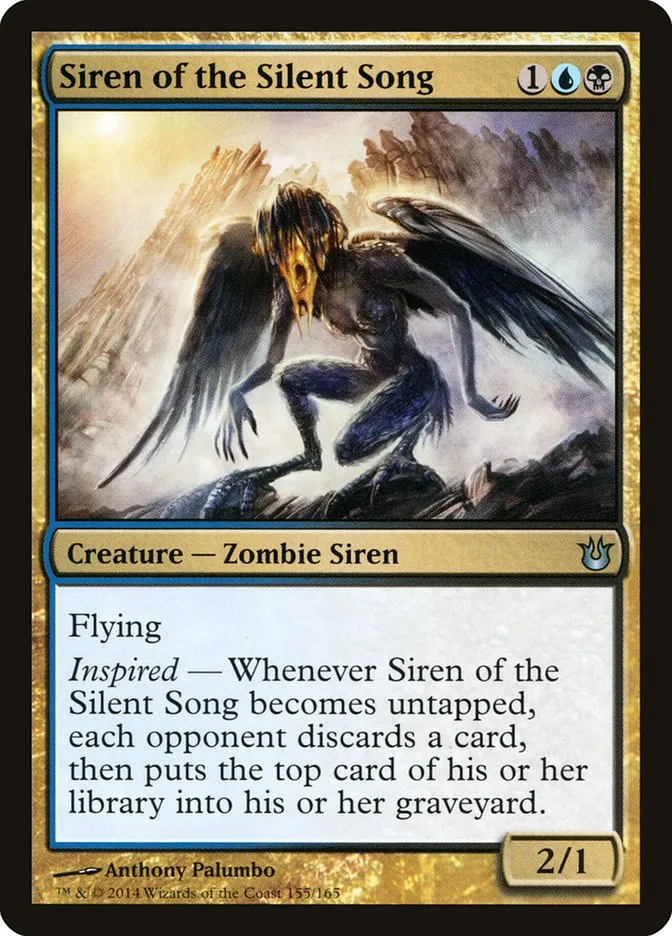 2014 Born of the Gods Siren of the Silent Song uncommon #155 unlisted card image