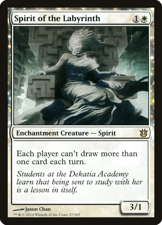 2014 Born of the Gods Spirit of the Labyrinth rare #27 unlisted card image