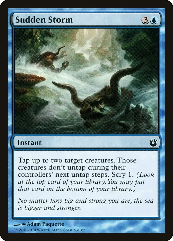 2014 Born of the Gods Sudden Storm common #53 unlisted card image