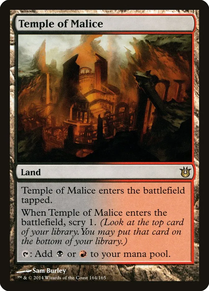 2014 Born of the Gods Temple of Malice rare #164 unlisted card image