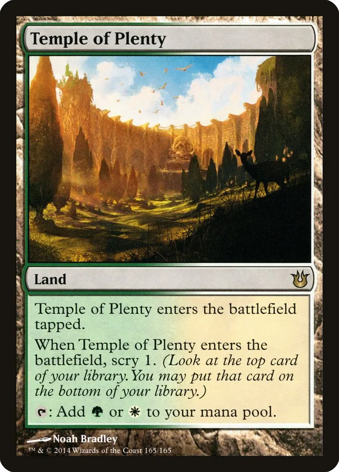 2014 Born of the Gods Temple of Plenty rare #165 unlisted card image
