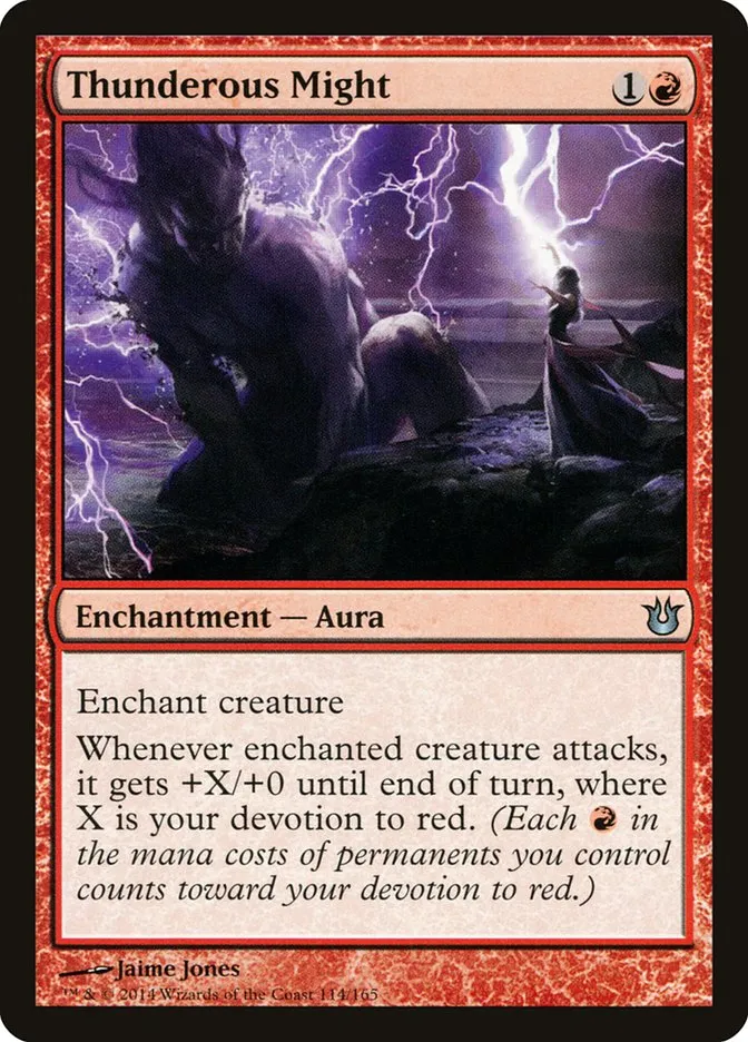 2014 Born of the Gods Thunderous Might uncommon #114 unlisted card image