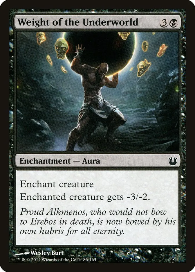 2014 Born of the Gods Weight of the Underworld common #86 unlisted card image