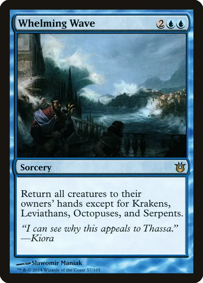 2014 Born of the Gods Whelming Wave rare #57 unlisted card image