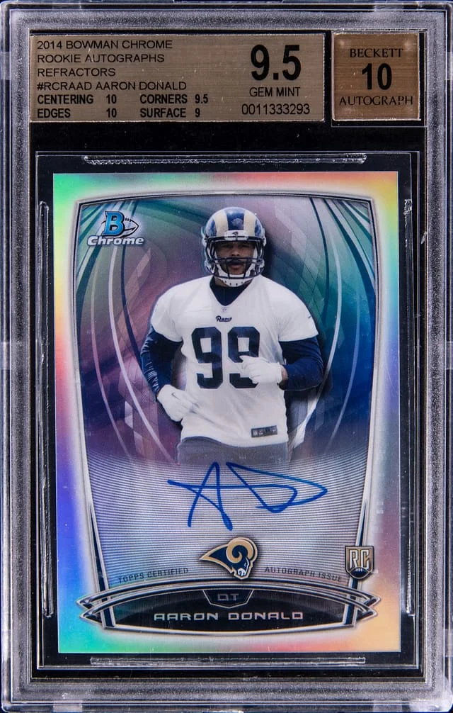 2014 Bowman Chrome Aaron Donald Autograph Refractor #RCRAAD card image