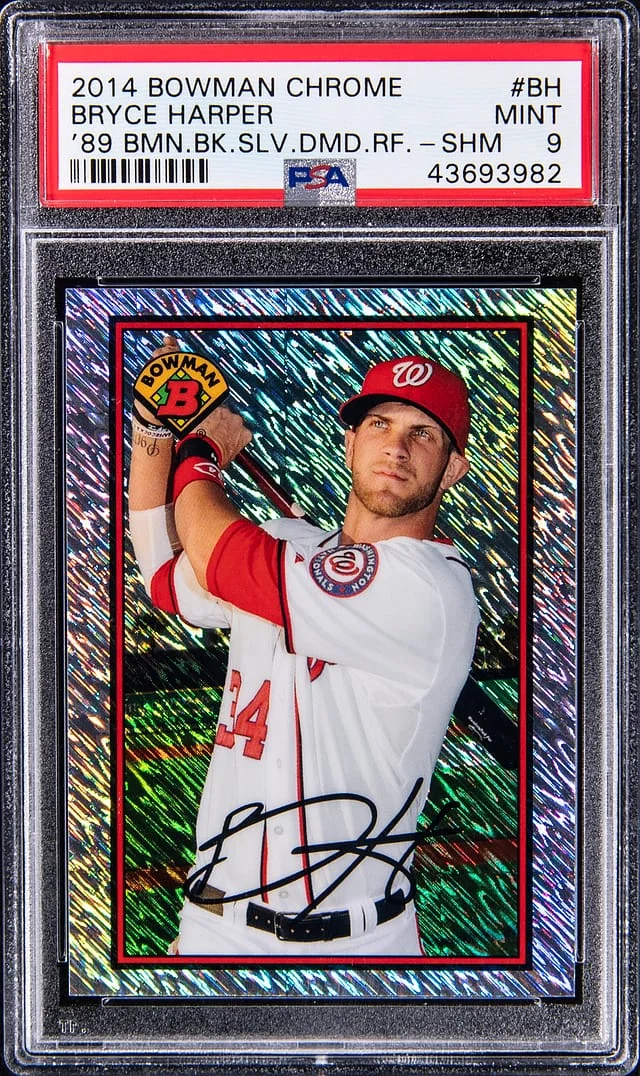 2014 Bowman Chrome Bryce Harper 1989 Bowman Is Back Silver Diamond Refractor #BIB89-BH card image
