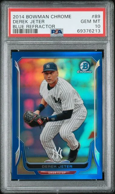 2014 Bowman Chrome Derek Jeter Blue Refractor #89 card image