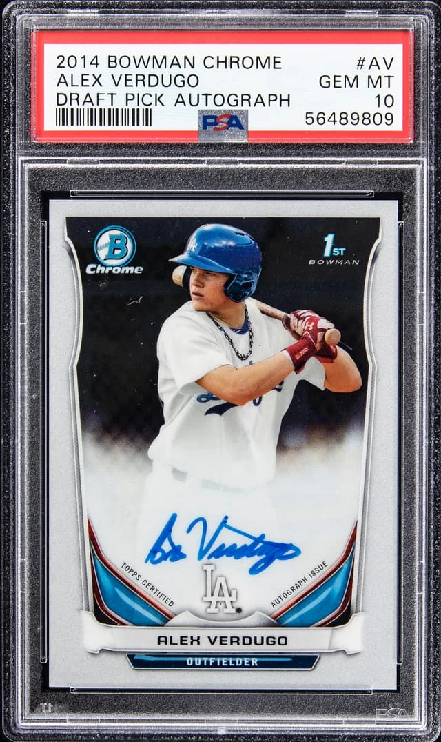 2014 Bowman Chrome Draft Alex Verdugo Pick Autographs #BCA-AV card image