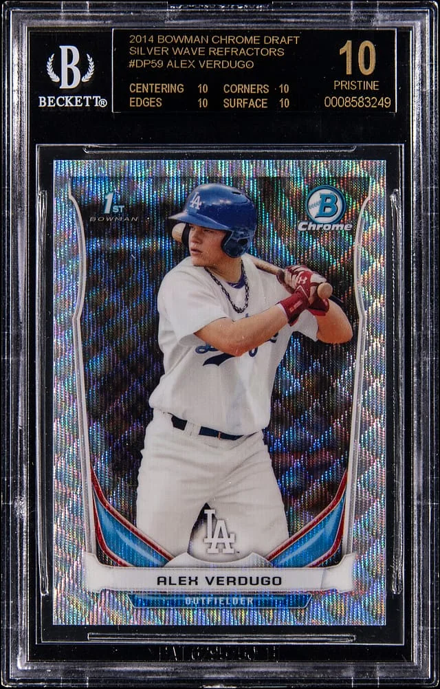 2014 Bowman Chrome Draft Alex Verdugo Silver Wave Refractor #CDP59 card image
