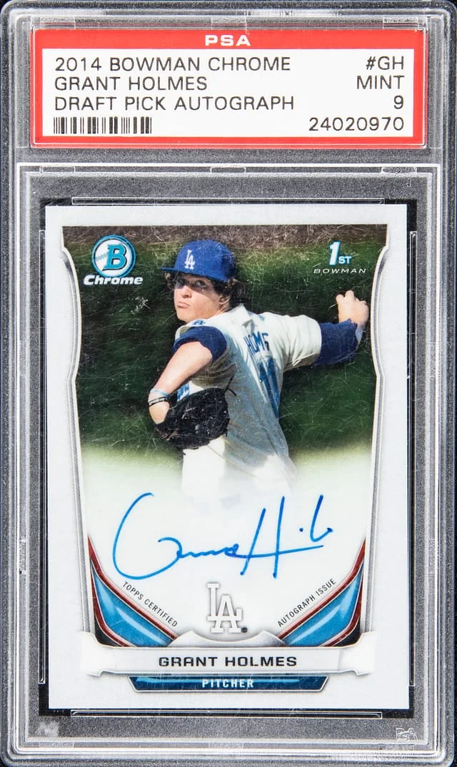 2014 Bowman Chrome Draft Grant Holmes Pick Autographs #BCA-GH card image