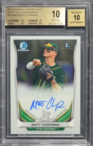 2014 Bowman Chrome Draft Matt Chaapman Autograph #BCAMCH card image