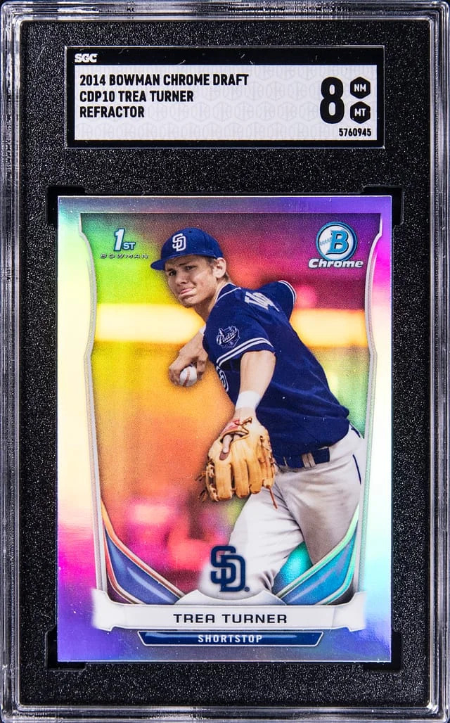 2014 Bowman Chrome Draft Trea Turner Refractor #CDP10 card image