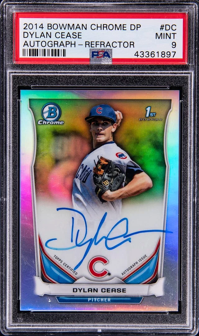 2014 Bowman Chrome Dylan Cease Draftpicks Autograph Refractor #BCA-DC card image