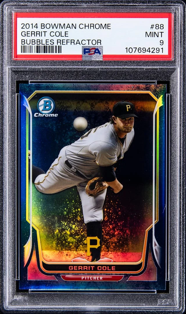2014 Bowman Chrome Gerrit Cole Bubbles Refractor #88 card image