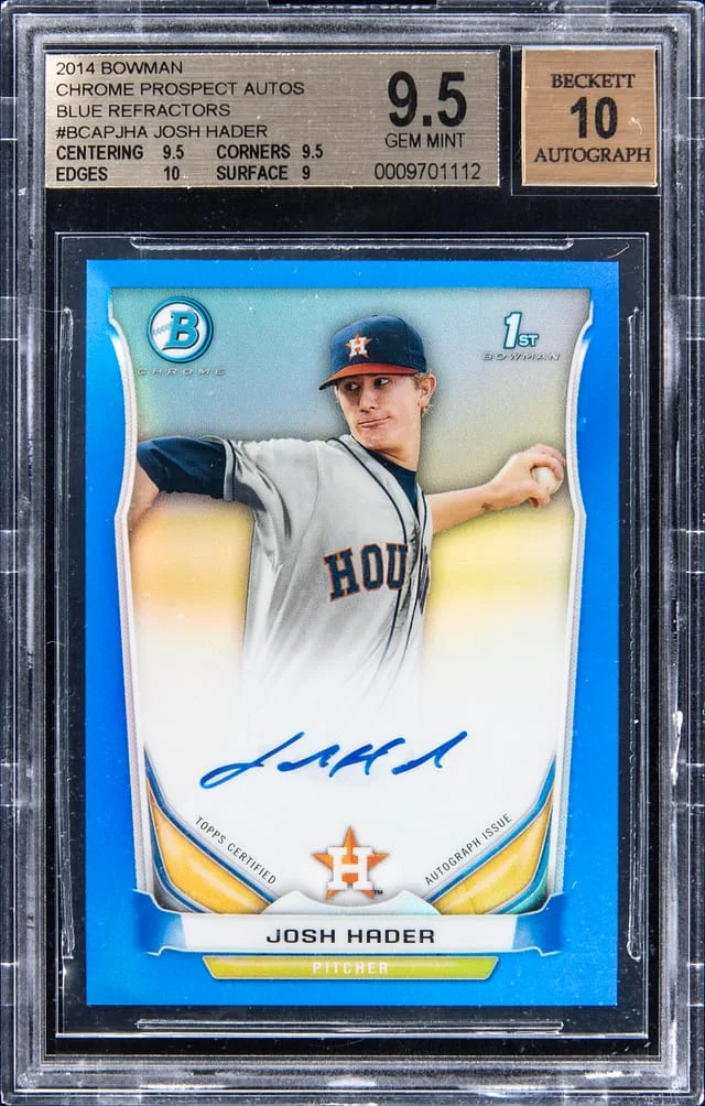 2014 Bowman Chrome Josh Hader Prospect Autographs Refractor #BCAP-JHA card image