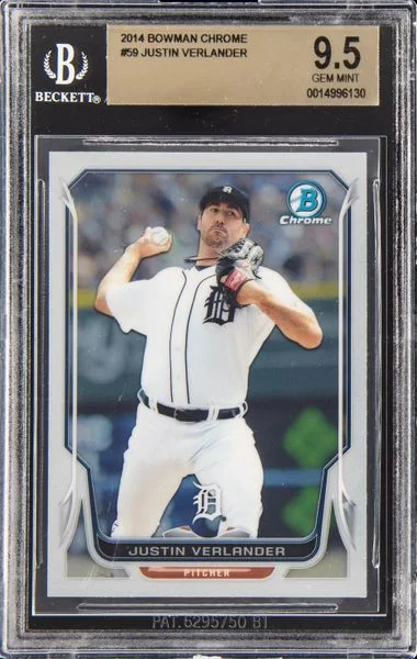 2014 Bowman Chrome Justin Verlander #59 card image