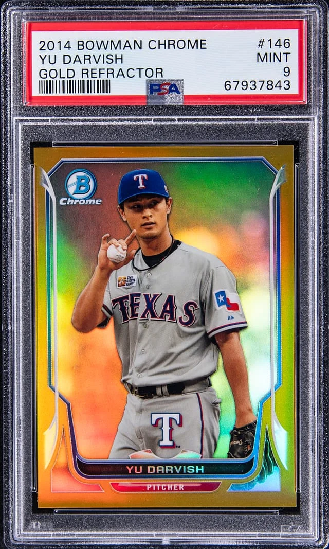 2014 Bowman Chrome Yu Darvish Gold Refractor #146 card image