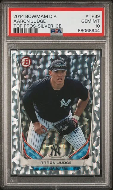 2014 Bowman Draft Picks Aaron Judge Top Prospects Silver Ice #TP39 card image